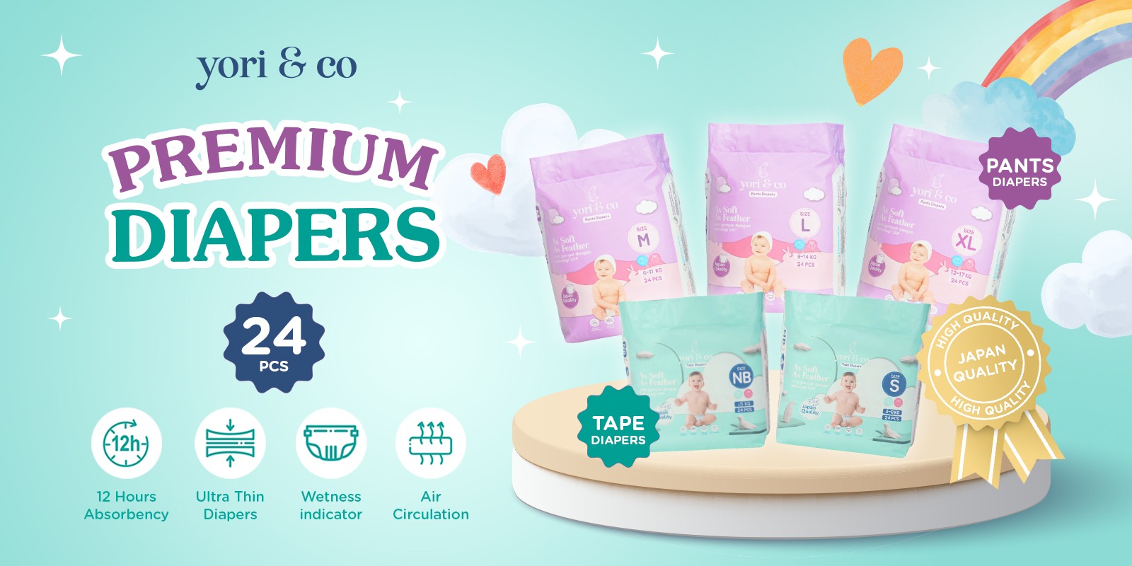 Yori & Co - Popok bayi premium anti bocor dan alat makan bayi berkualitas